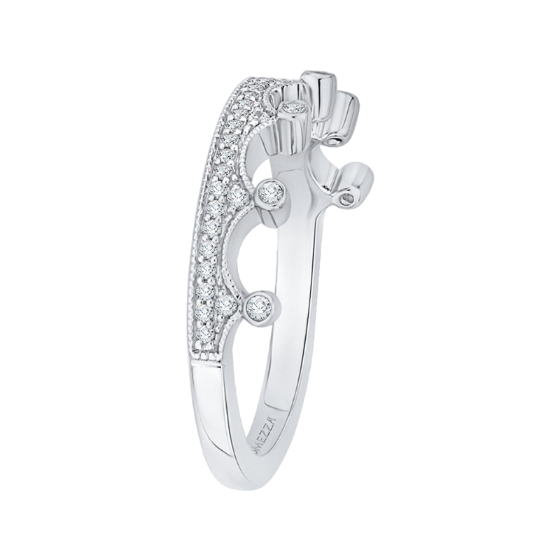 Round Diamond Wedding Band in 14K White Gold