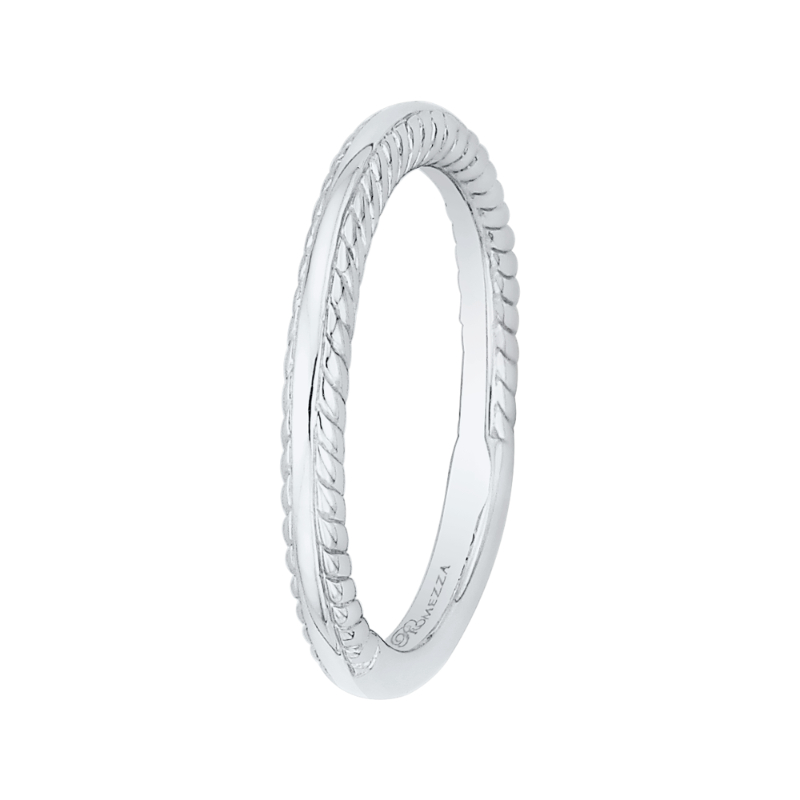 Plain Wedding Band in 14K White Gold