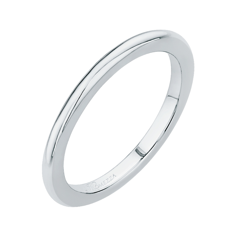 Plain Wedding Band in 14K White Gold