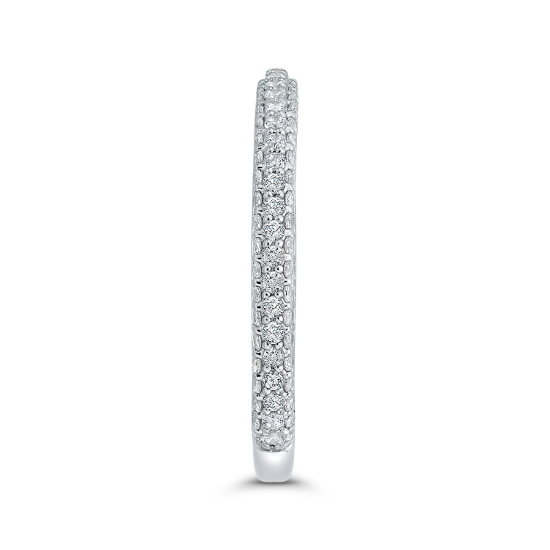 Round Diamond Wedding Band in 14K White Gold