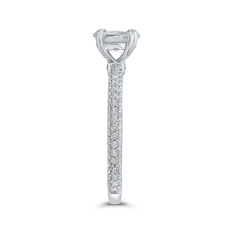 Oval Cut Diamond Classic Engagement Ring in 14K White Gold