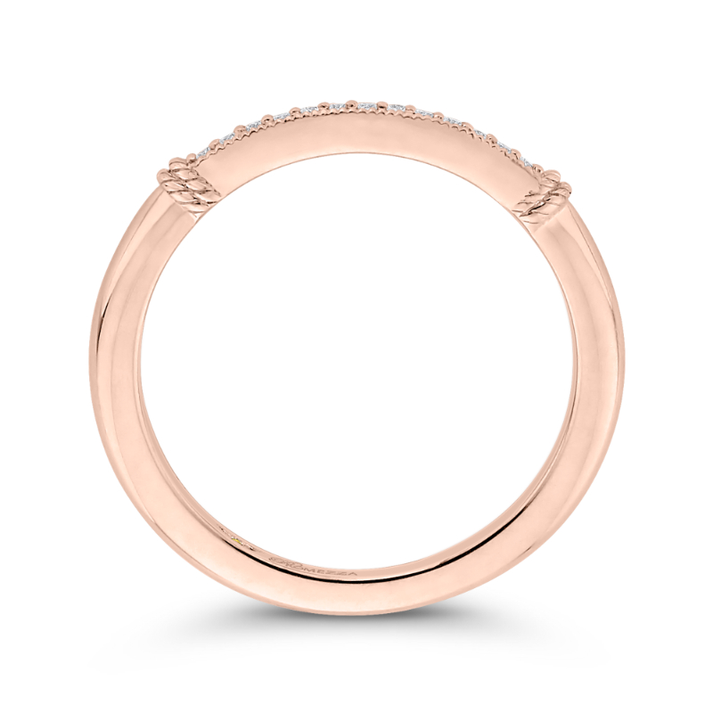 Round Diamond Wedding Band in 14K Rose Gold