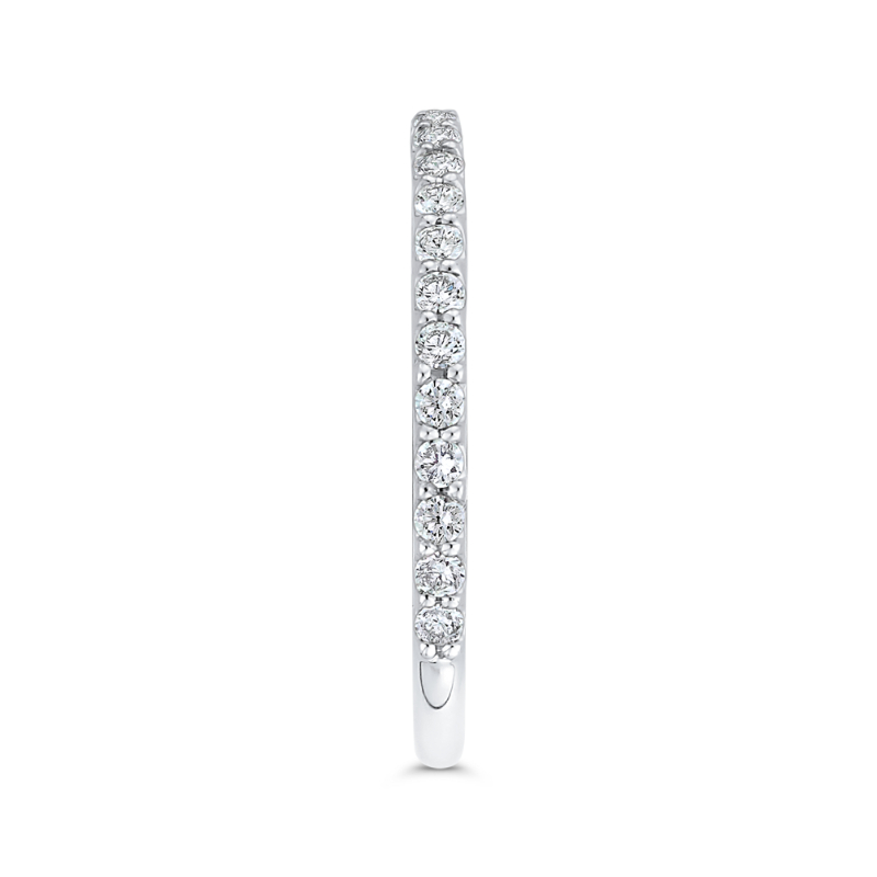 Round Diamond Wedding Band in 14K White Gold