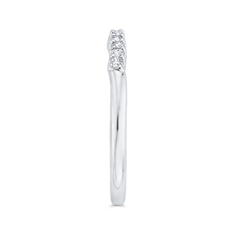 Round Diamond Wedding Band in 14K White Gold