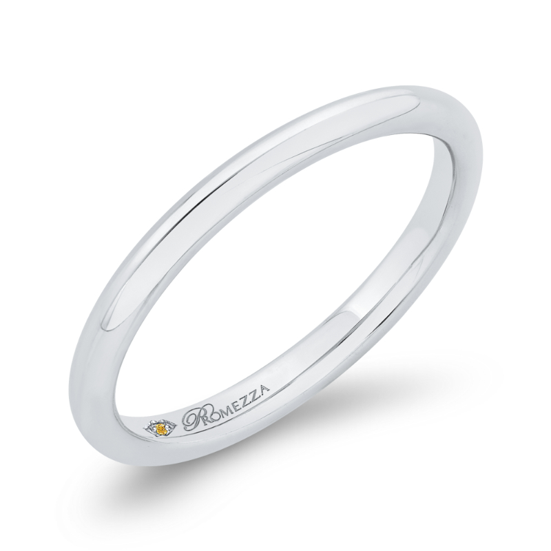 Plain Wedding Band in 14K White Gold