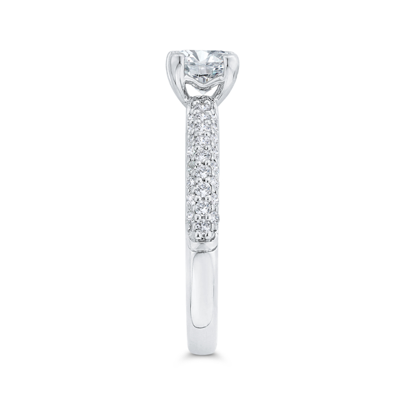 Princess Cut Diamond Engagement Ring in 14K White Gold