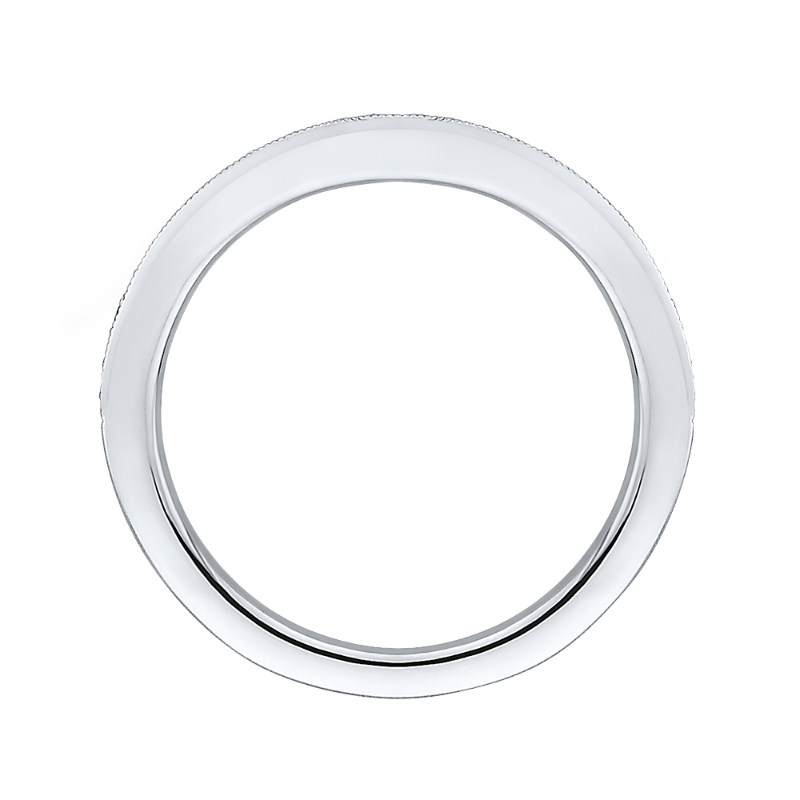 Round Diamond Half-Eternity Wedding Band in 14K White Gold