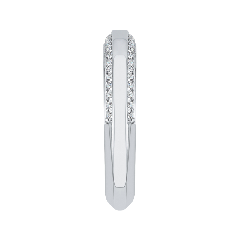 Round Diamond Wedding Band in 14K White Gold