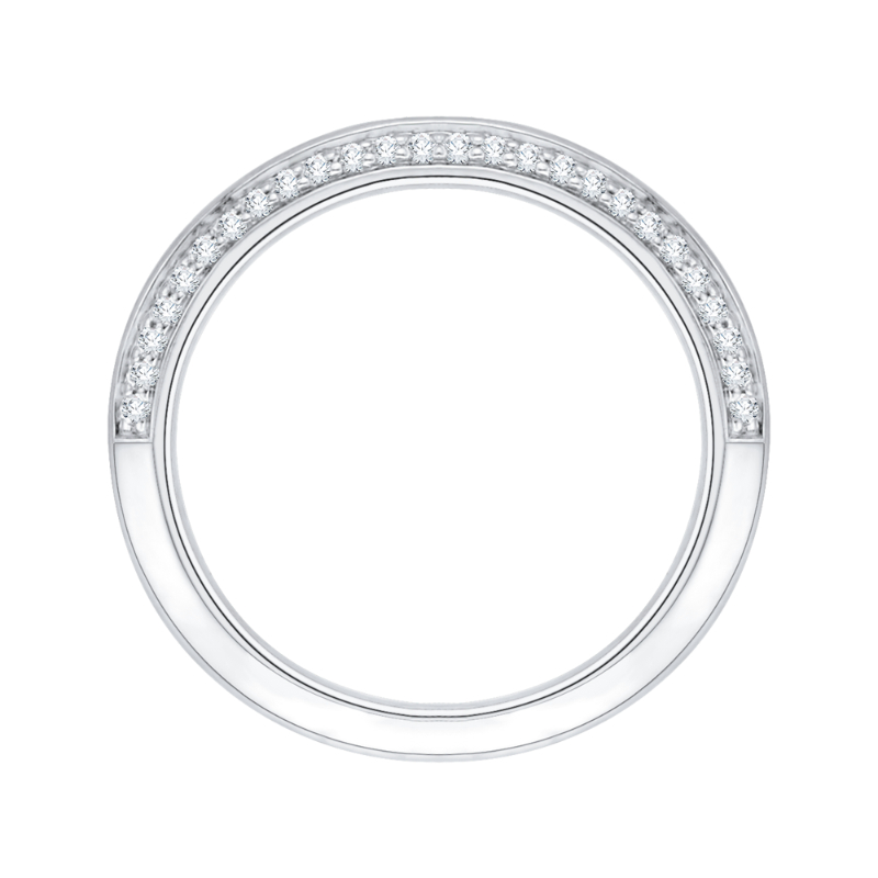Round Diamond Wedding Band in 14K White Gold