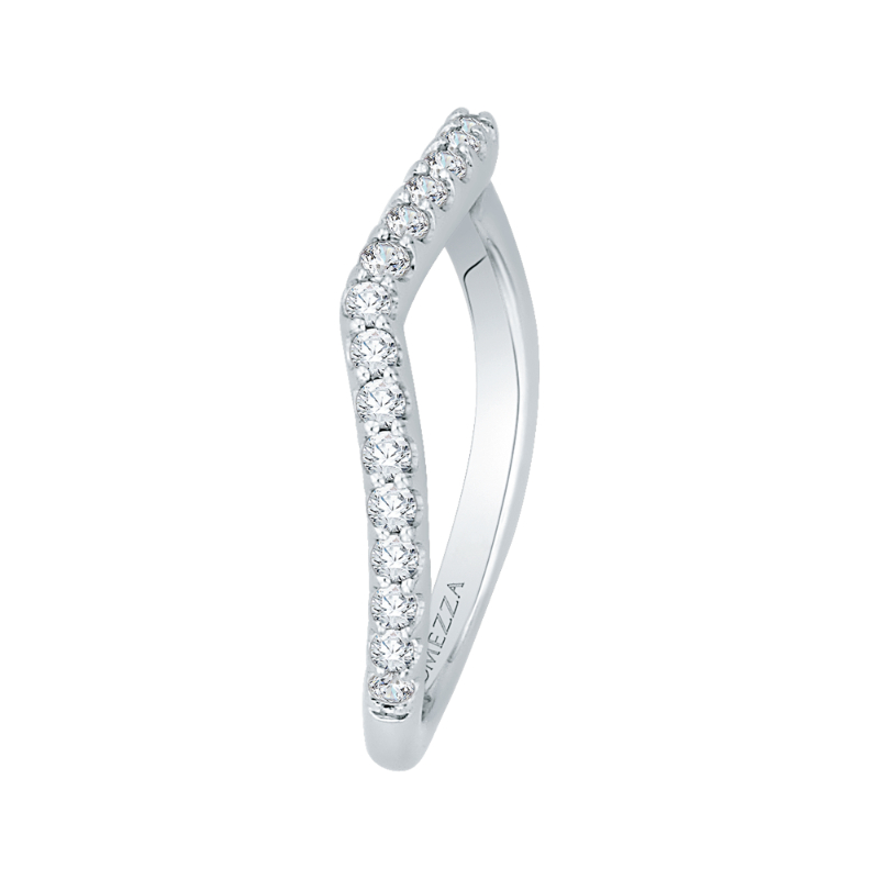 Round Diamond Wedding Band in 14K White Gold