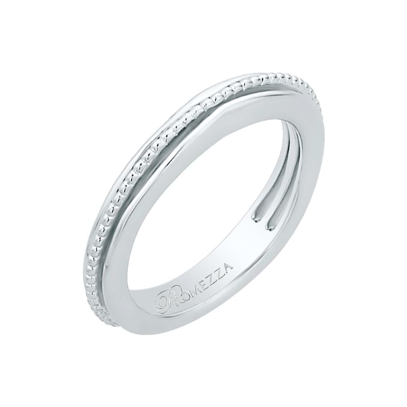 Plain Wedding Band in 14K White Gold