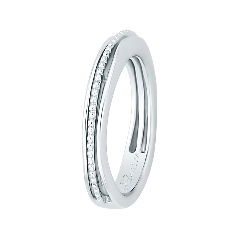 Plain Wedding Band in 14K White Gold