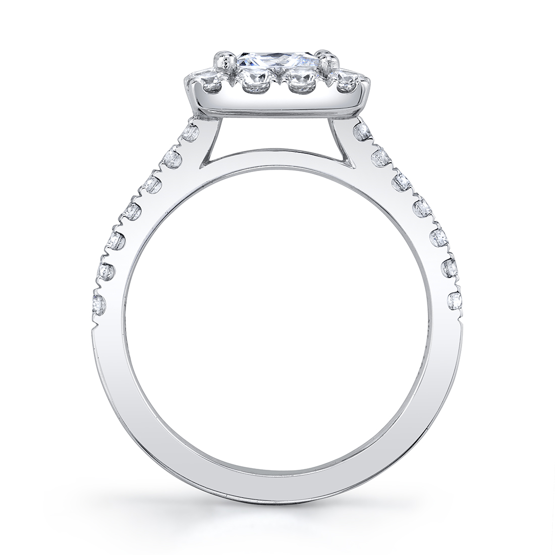 Princess Cut Classic Halo Engagement Ring - Jacalyn