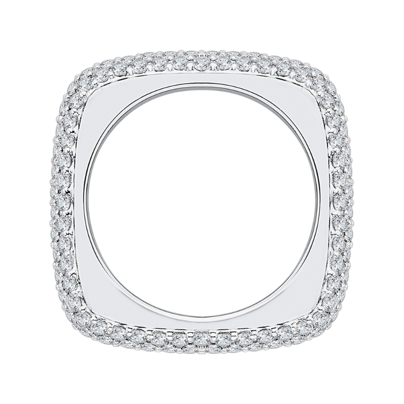 Round Diamond Fashion Band in 18K White Gold