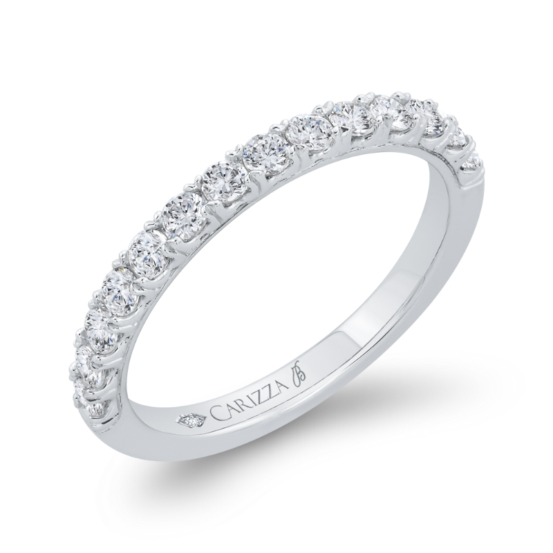Diamond Wedding Band in 18K White Gold