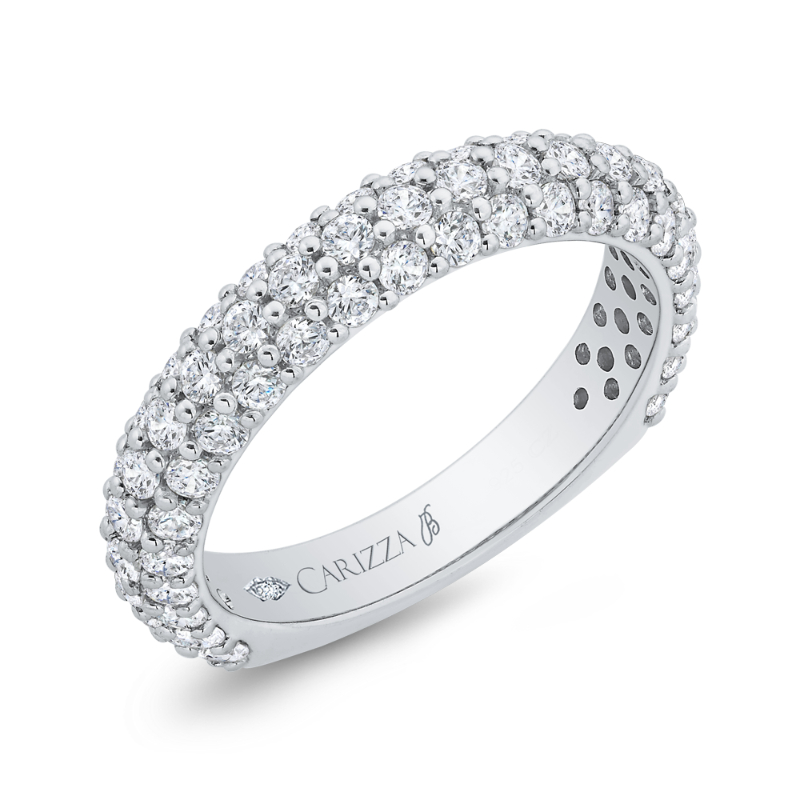Diamond Wedding Band in 18K White Gold