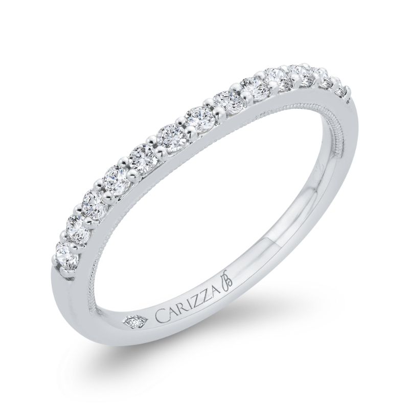 Diamond Wedding Band in 18K White Gold