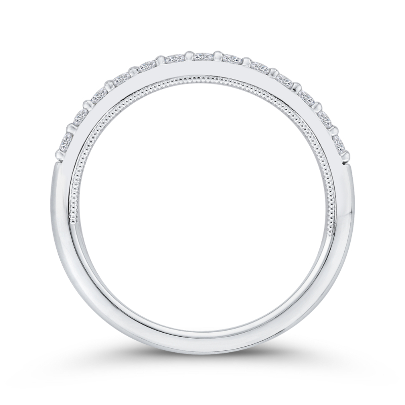 Diamond Wedding Band in 18K White Gold