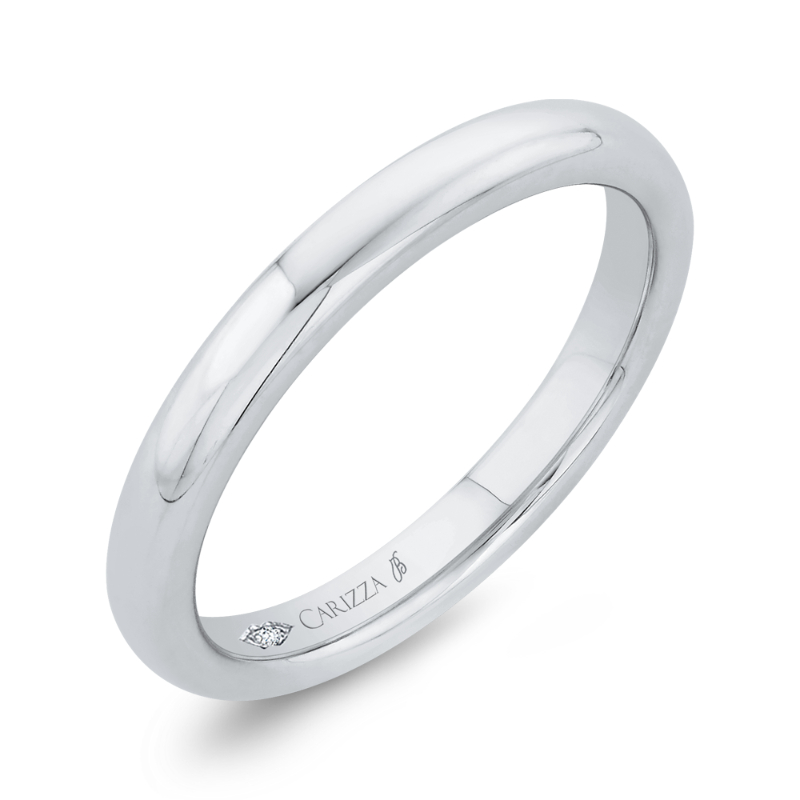 Plain Wedding Band in 18K White Gold