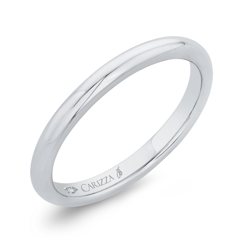 Plain Wedding Band in 18K White Gold