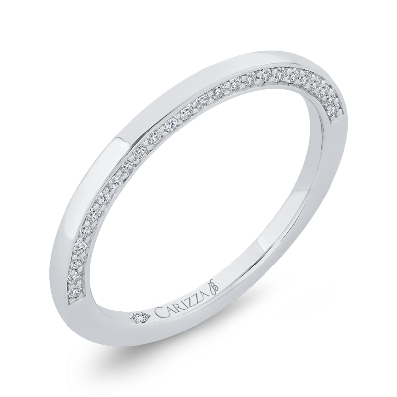 Diamond Wedding Band in 18K White Gold