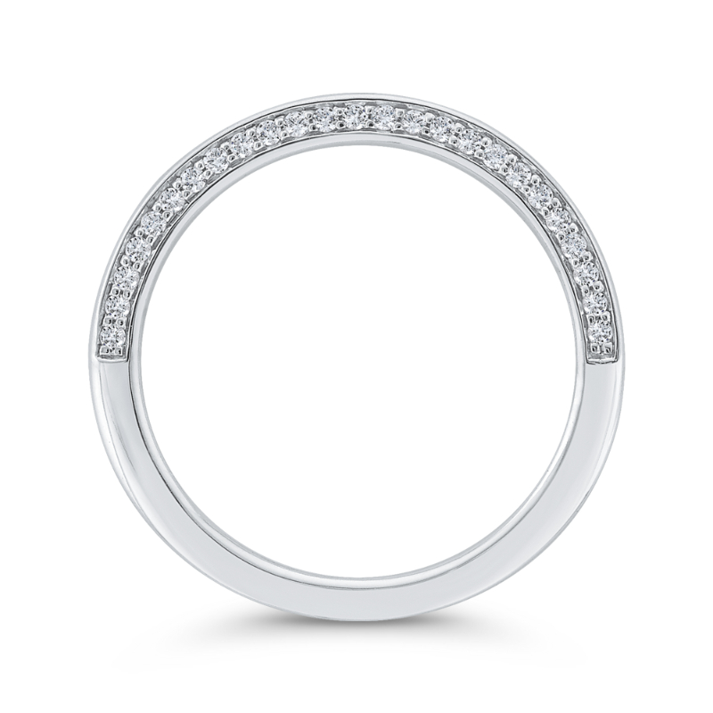 Diamond Wedding Band in 18K White Gold