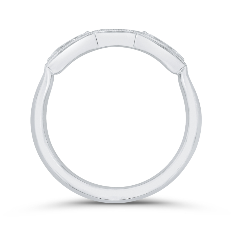 Diamond Wedding Band in 18K White Gold