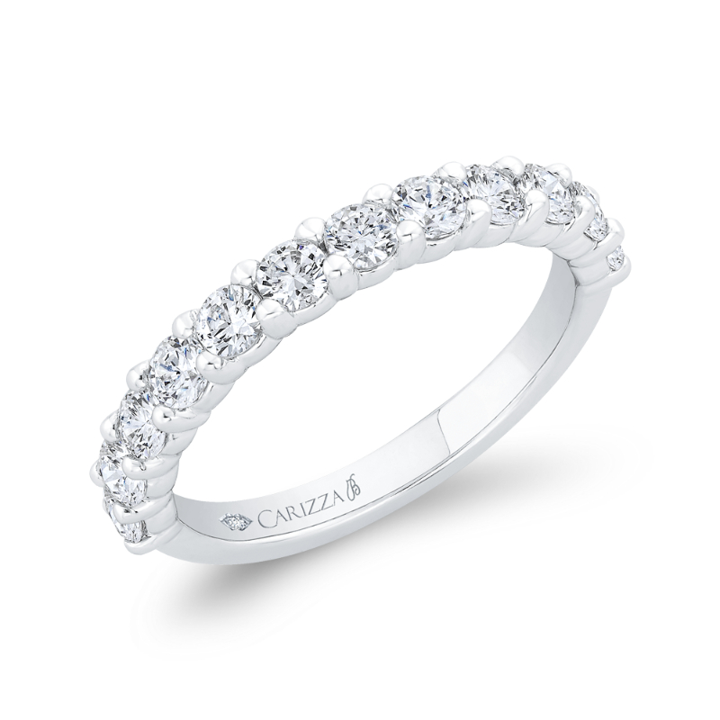 Diamond Wedding Band in 14K Rose Gold