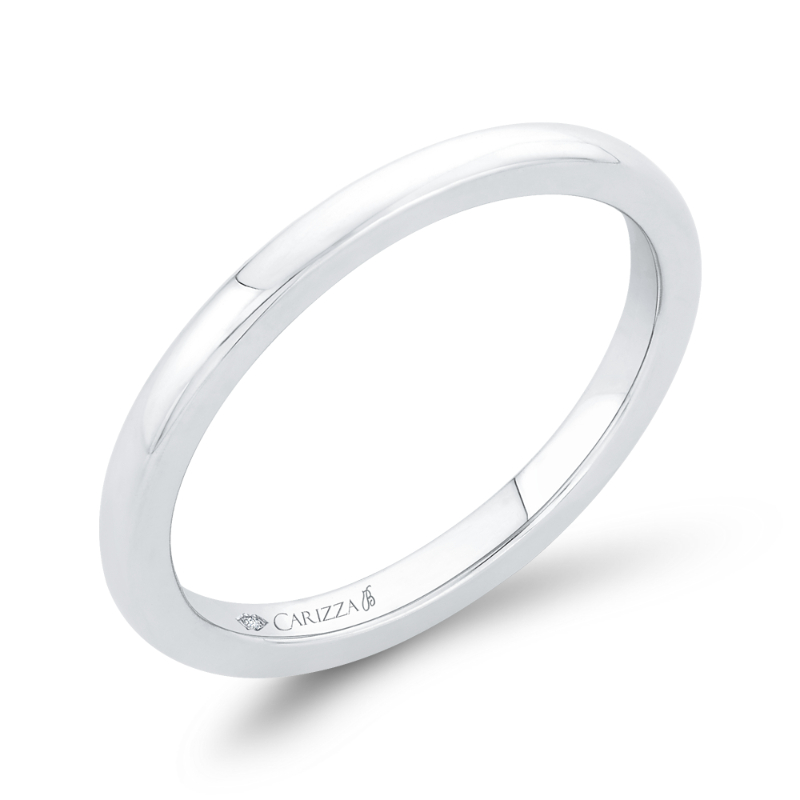 Plain Wedding Band in 14K White Gold