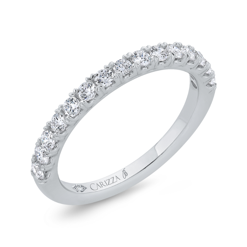 Diamond Wedding Band in 18K White Gold