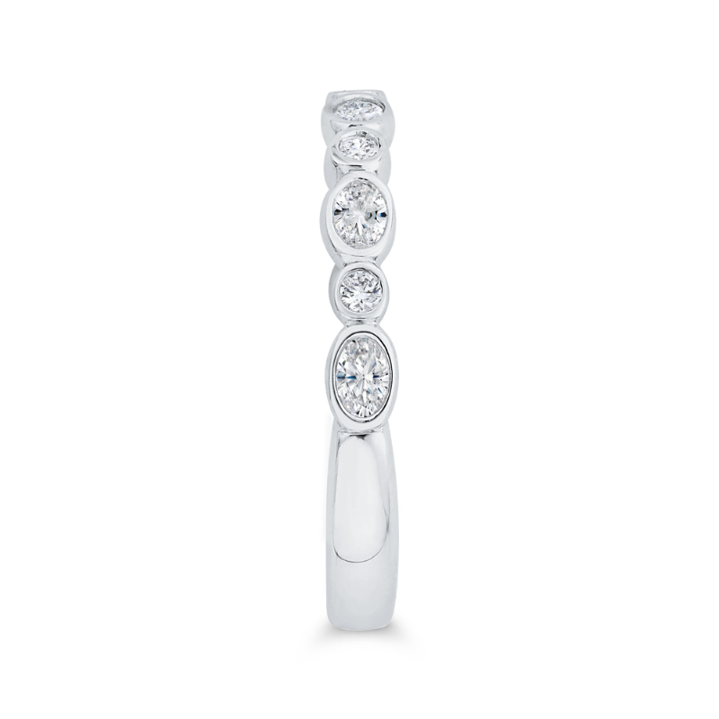 Diamond Wedding Band in 18K White Gold