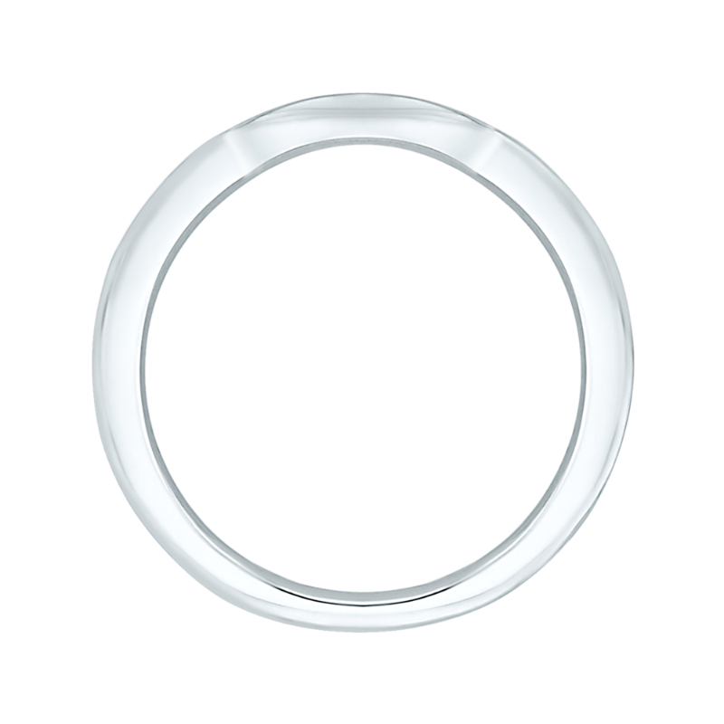 Round Diamond Wedding Band in 18K White Gold
