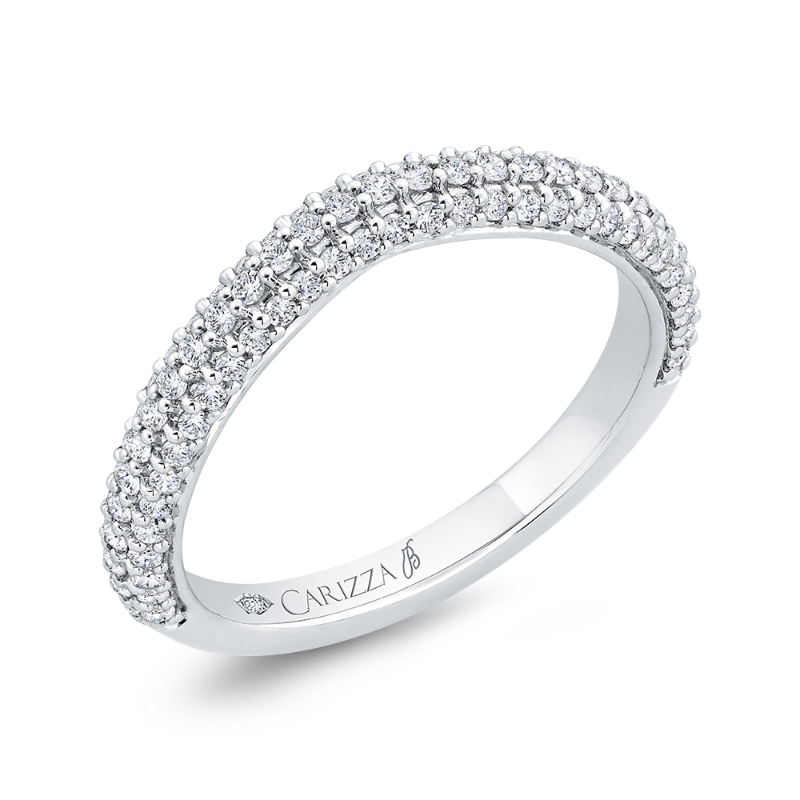 Diamond Wedding Band in 18K White Gold