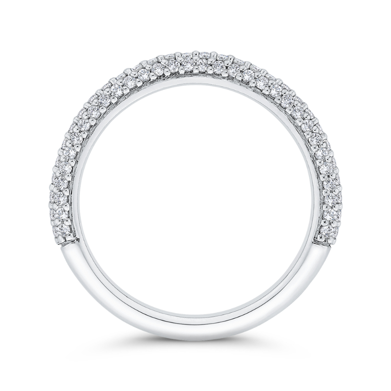 Diamond Wedding Band in 18K White Gold