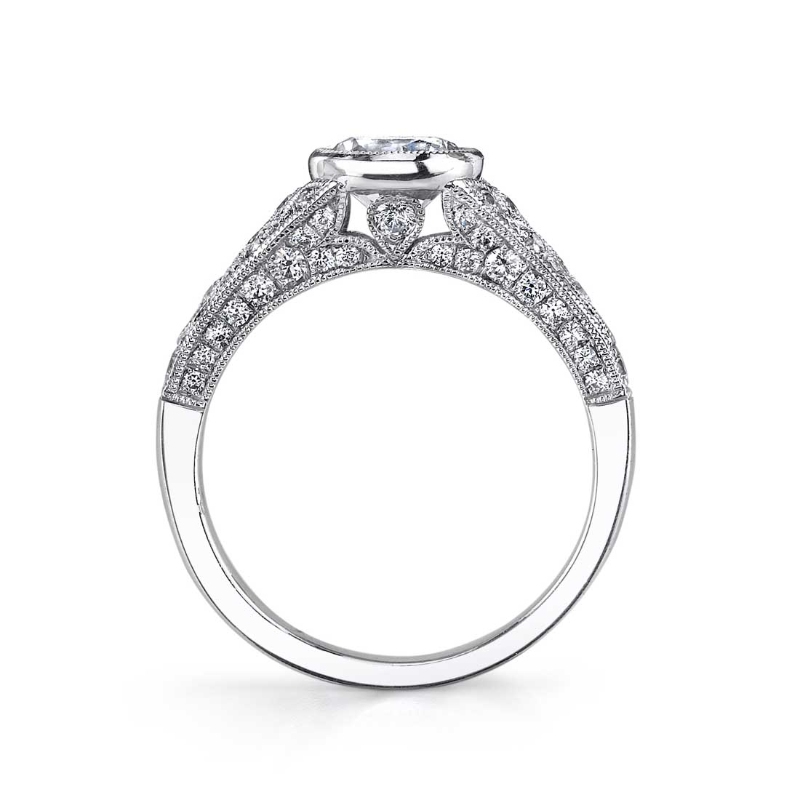 Oval Cut Modern Vintage Bezel Engagement Ring - Barbara