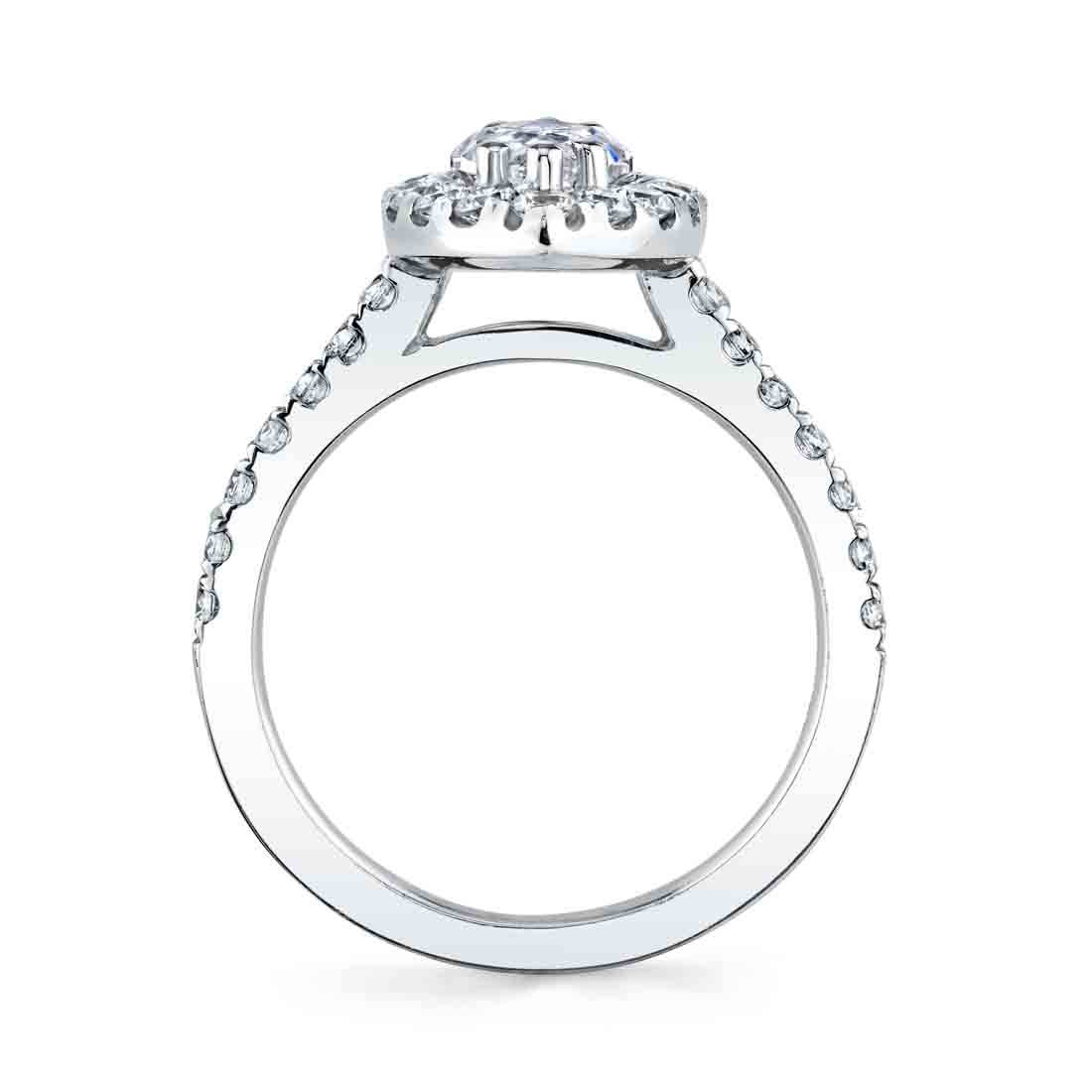 Marquise Cut Classic Halo Engagement Ring - Jacalyn