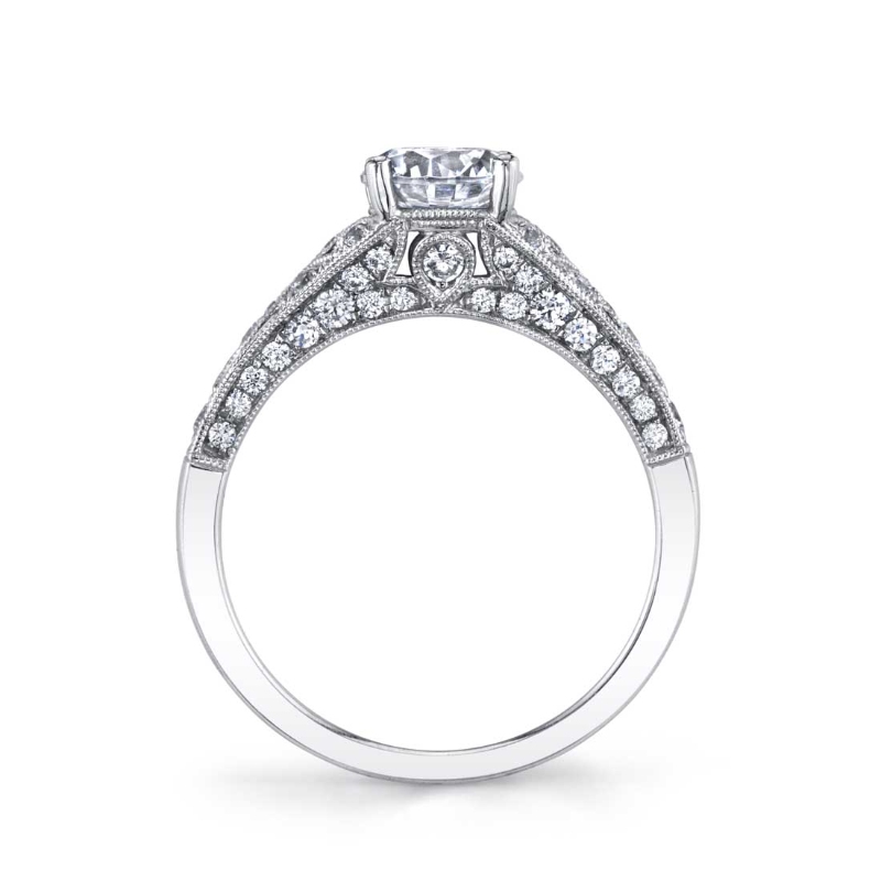 Cushion Cut Modern Vintage Engagement Ring - Destine
