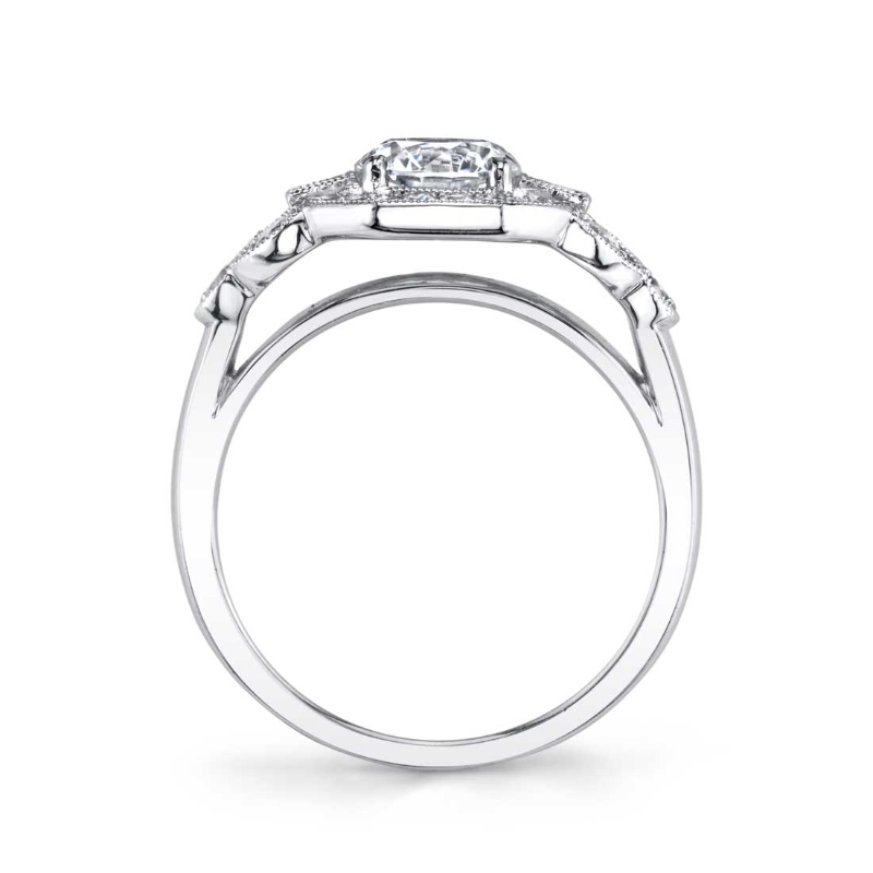 Marquise Cut Modern Vintage Engagement Ring - Francesca