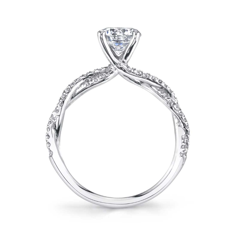 Pear Shaped Spiral Engagement Ring - Le&aacute;na