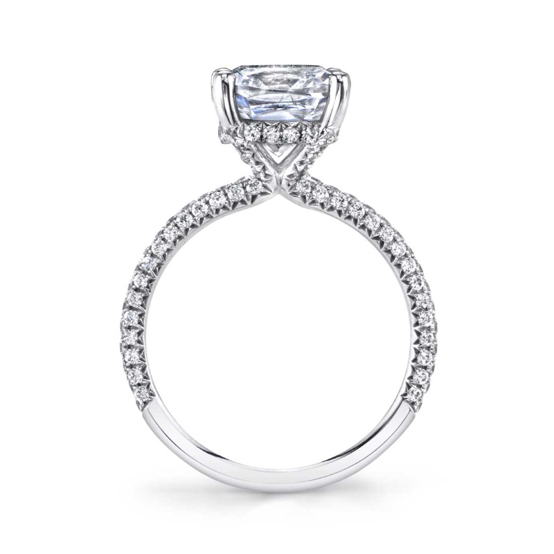 Round Cut Classic Pave Engagement Ring - Jayla