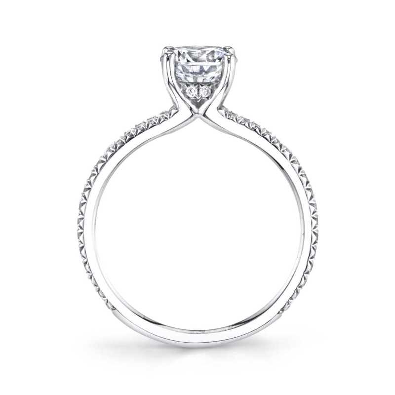 Emerald Cut Classic Split Shank Engagement Ring - Romane