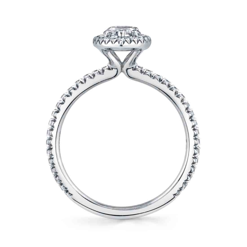 Marquise Classic Halo Engagement Ring - Vivian