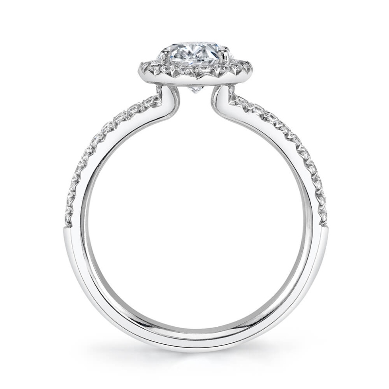 Oval Cut Split Shank Engagement Ring - Grazielle