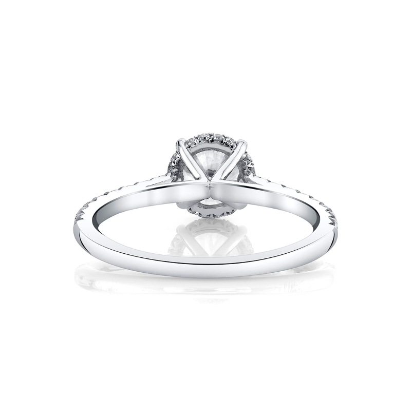 Round Cut Classic Hidden Halo Engagement Ring - Harmonie