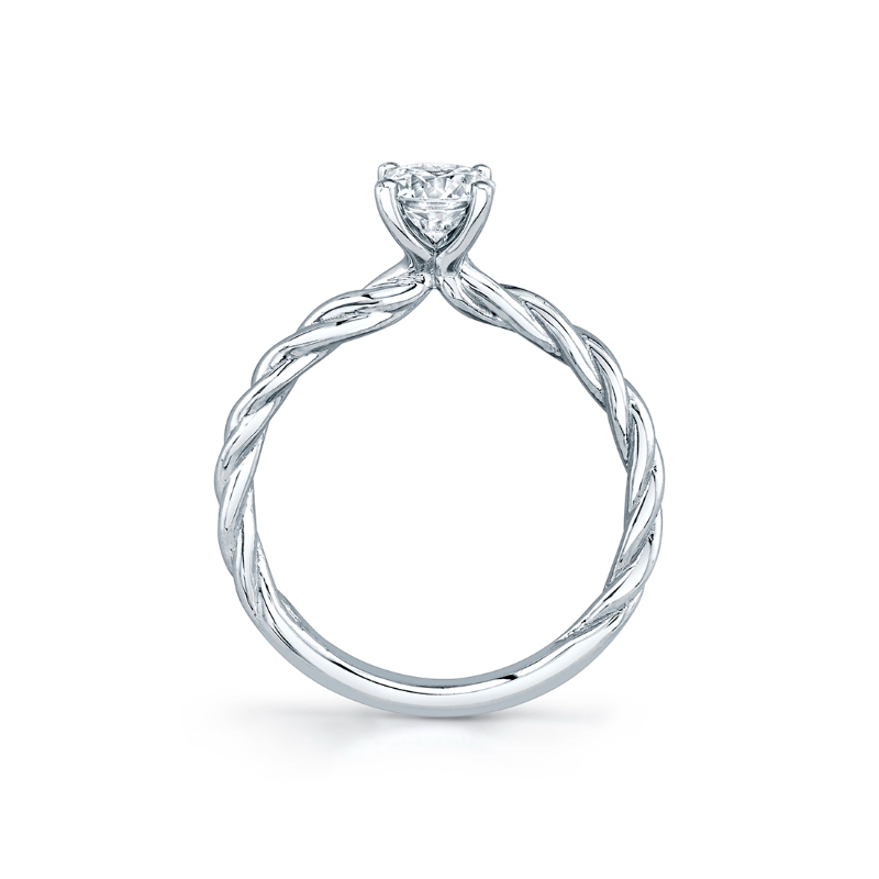 Round Cut Spiral Engagement Ring - Jolie