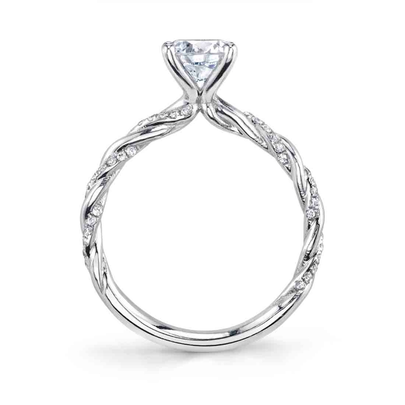 Round Cut Diamond Spiral Engagement Ring - Jolie