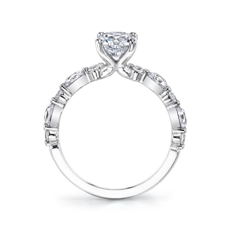 Pear Shaped Unique Engagement Ring - Felicity