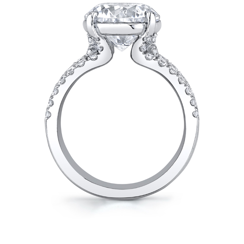 Round Cut Split Shank Engagement Ring - Dulce