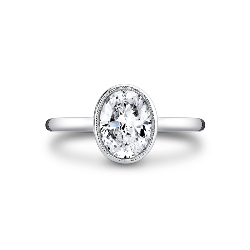 Tulira Bezel Set Solitaire Engagement Ring - Iris
