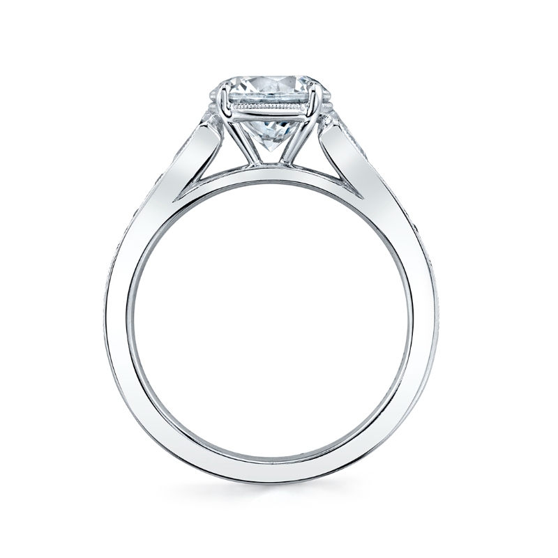 Princess Cut Unique Engagement Ring - Esmeralda